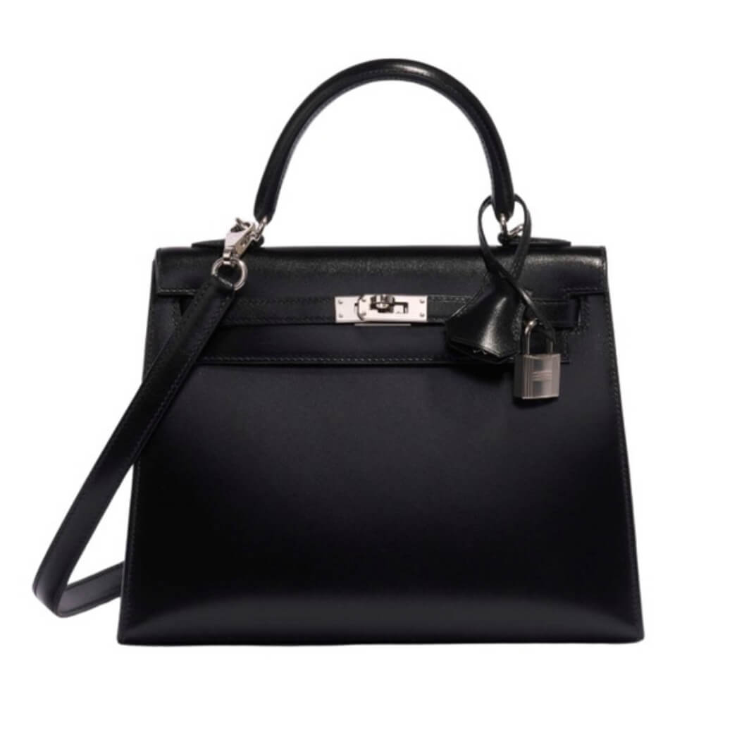 Hermès Kelly25 Noir Box&Palladium Hardware