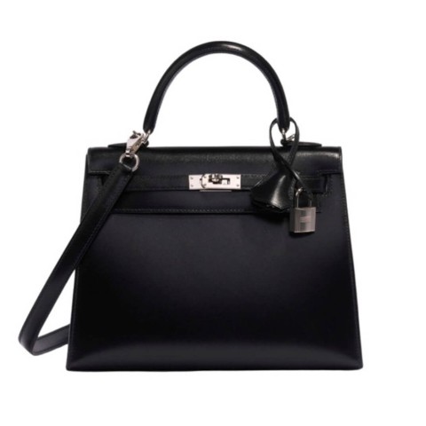 Hermès Kelly25 Noir Box&Palladium Hardware