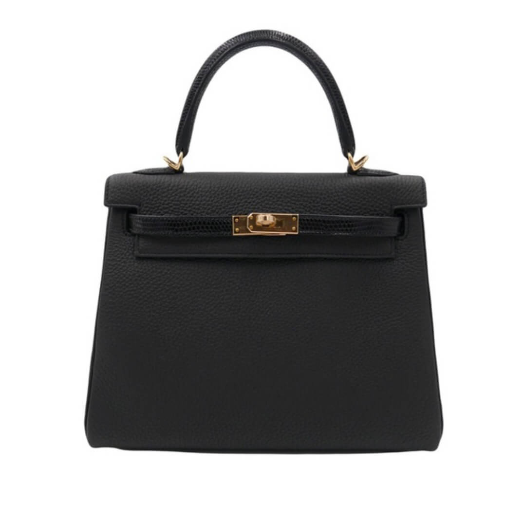 Hermès Kelly25 Noir Togo&Gold Hardware