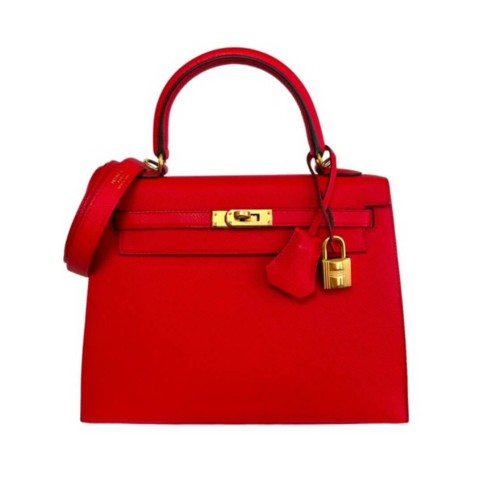 Hermès Kelly25 Red Epsom&Gold Hardware