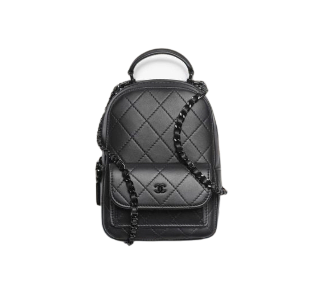 Chanel 25C So Black Mini Backpack