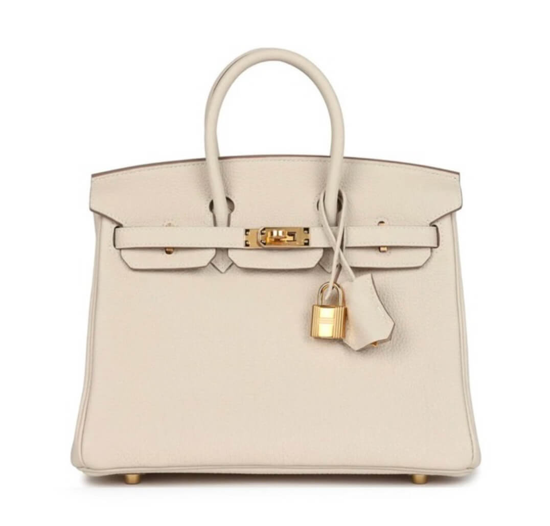 Hermès Birkin25 Craie Togo &Gold Hardware