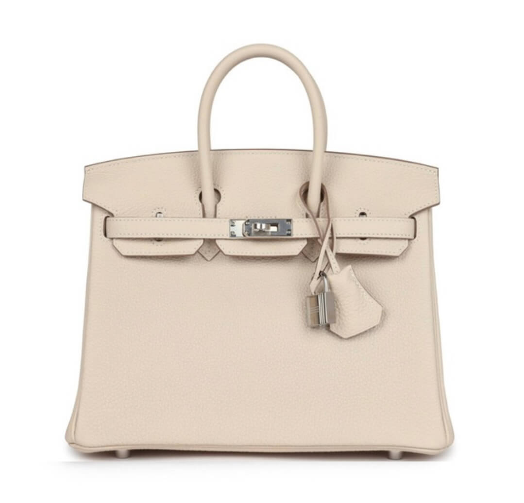 Hermès Birkin25 Craie Togo Palladium Hardware