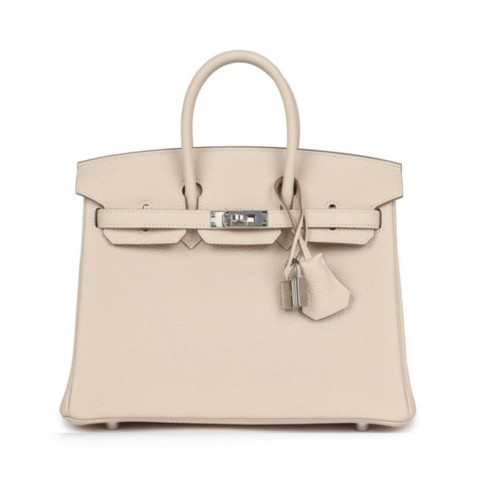 Hermès Birkin25 Craie Togo Palladium Hardware