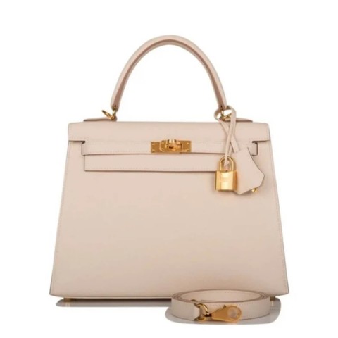 Hermès Kelly25 Craie Epsom&Gold Hardware