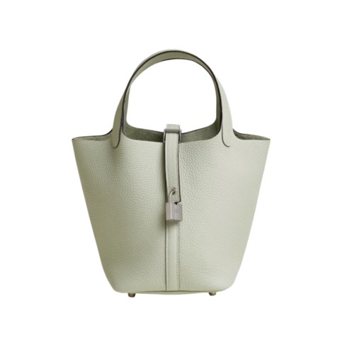 Hermès Picotin Lock 18 Bag Clemence & Palladium Gris Neve