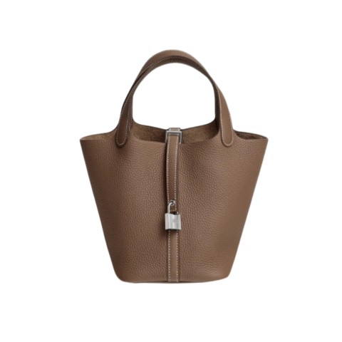 Hermès Picotin Lock 18 Bag Clemence & Palladium  Etoupe