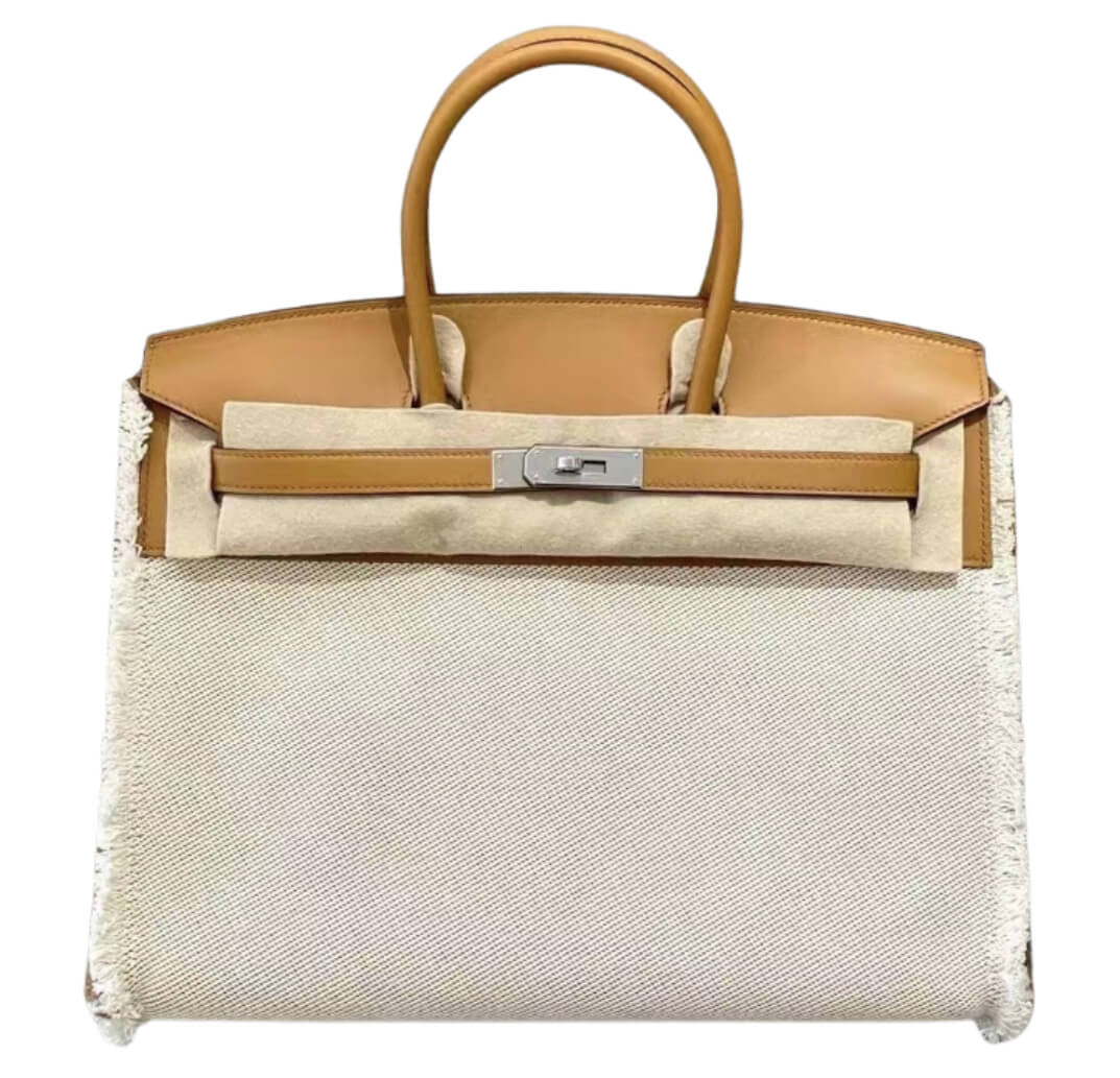 Hermès Birkin35 Fray Sesame Limited Edition (Swift & Canvas)