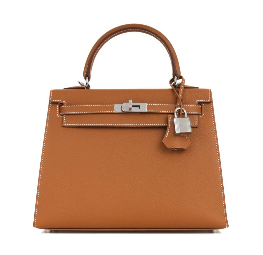 Hermès Kelly25 Gold Epsom&Palladium Hardware