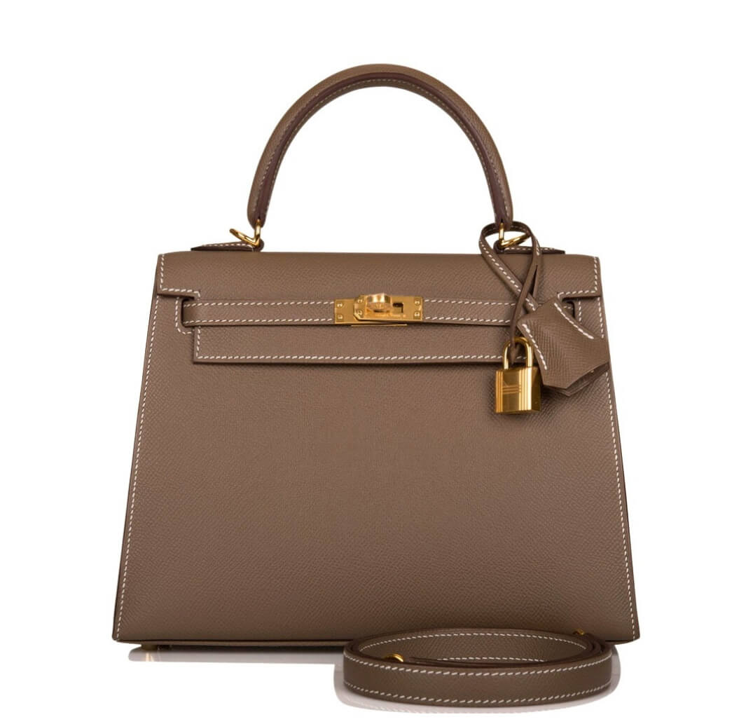 Hermès Kelly25 Etoupe Epsom&Gold Hardware