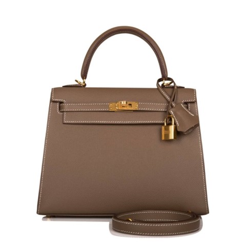 Hermès Kelly25 Etoupe Epsom&Gold Hardware
