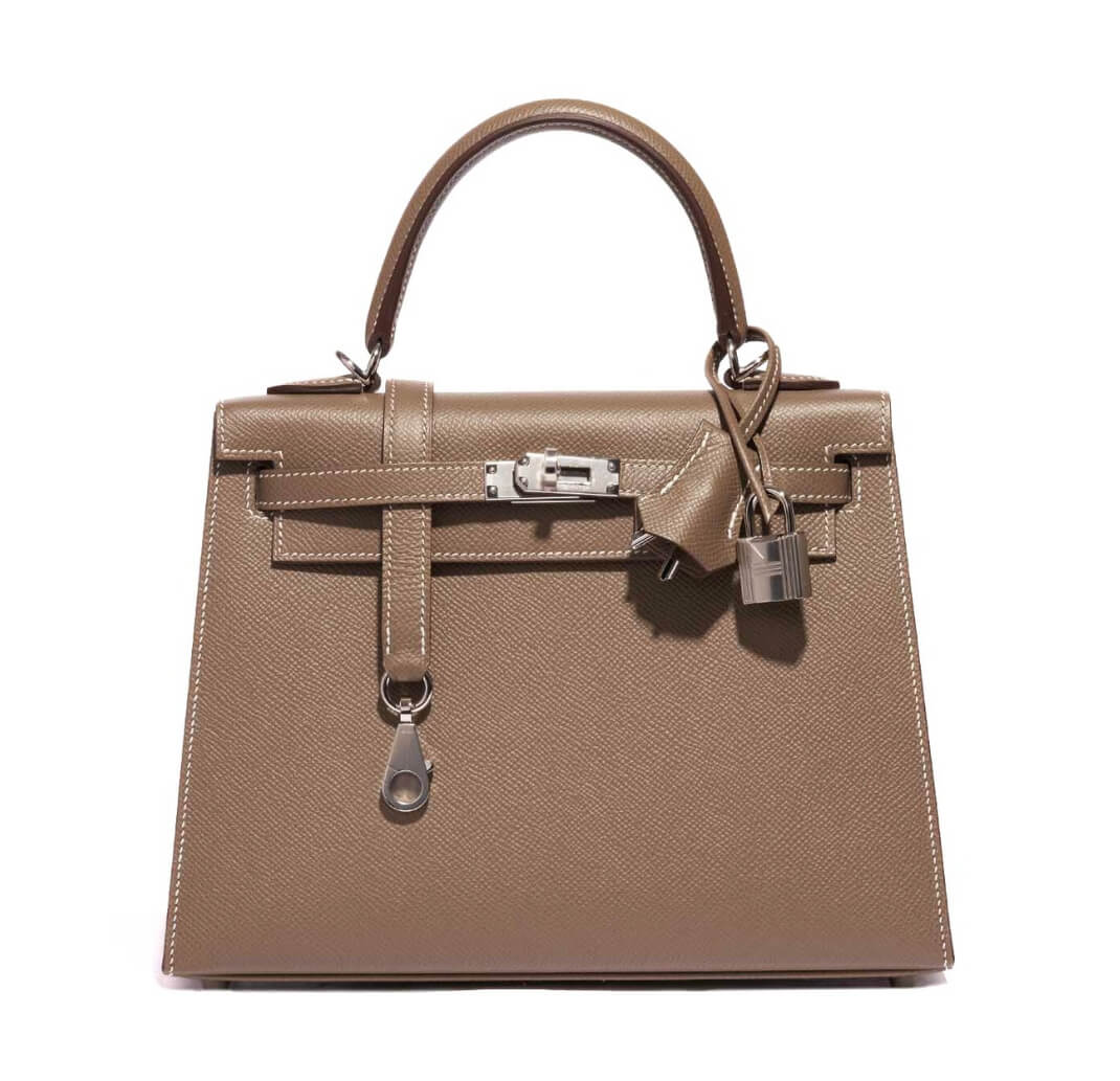 Hermès Kelly25 Etoupe Epsom& Palladium Hardware