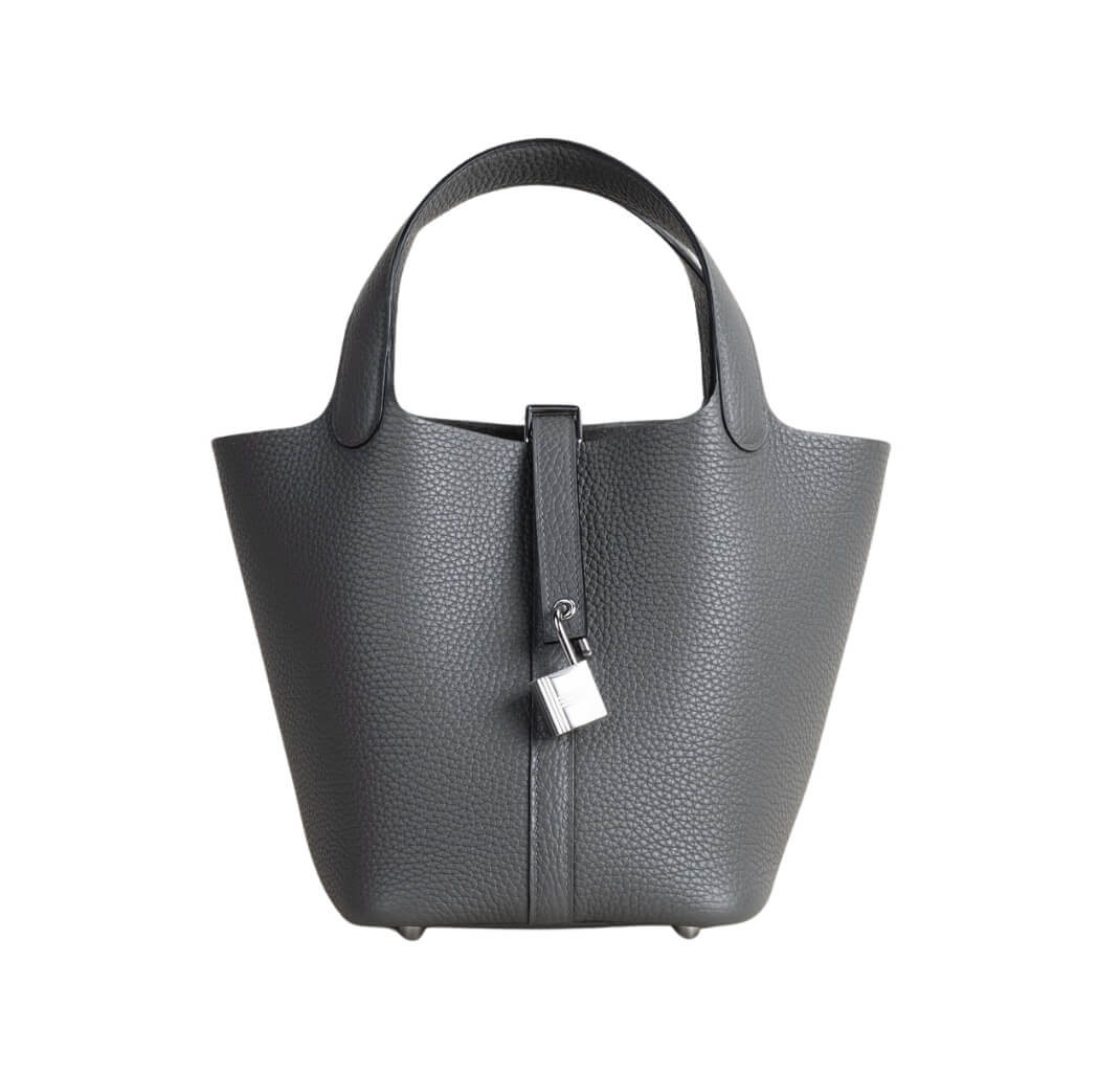 Hermès Picotin Lock18 Bag Clemence &Palladium Gris meyer