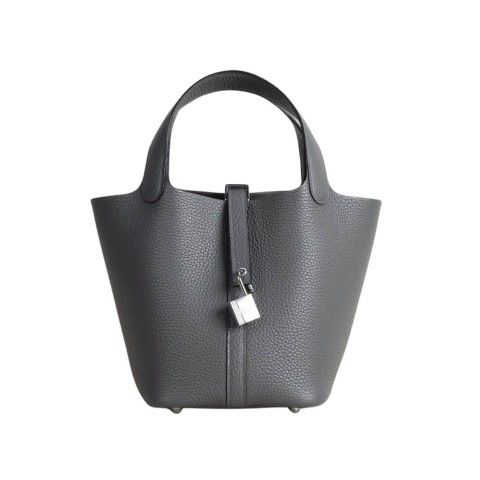 Hermès Picotin Lock18 Bag Clemence &Palladium Gris meyer