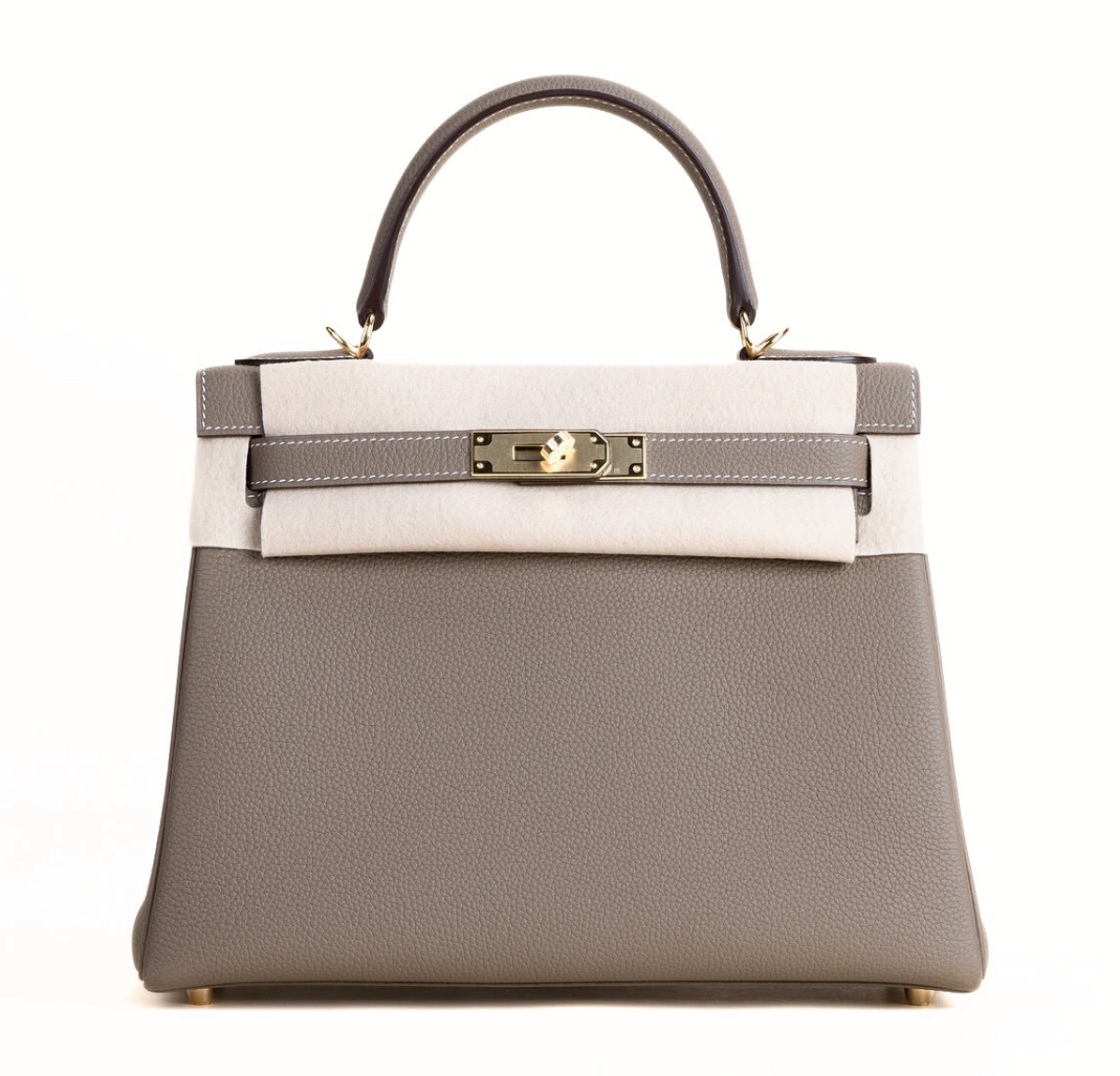 Hermès Kelly28  Etoupe Togo&Gold Hardware