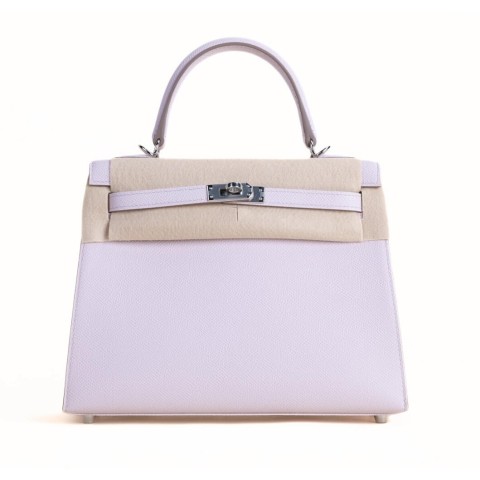 Hermès Kelly25 Mauve palee Epsom& Palladium Hardware