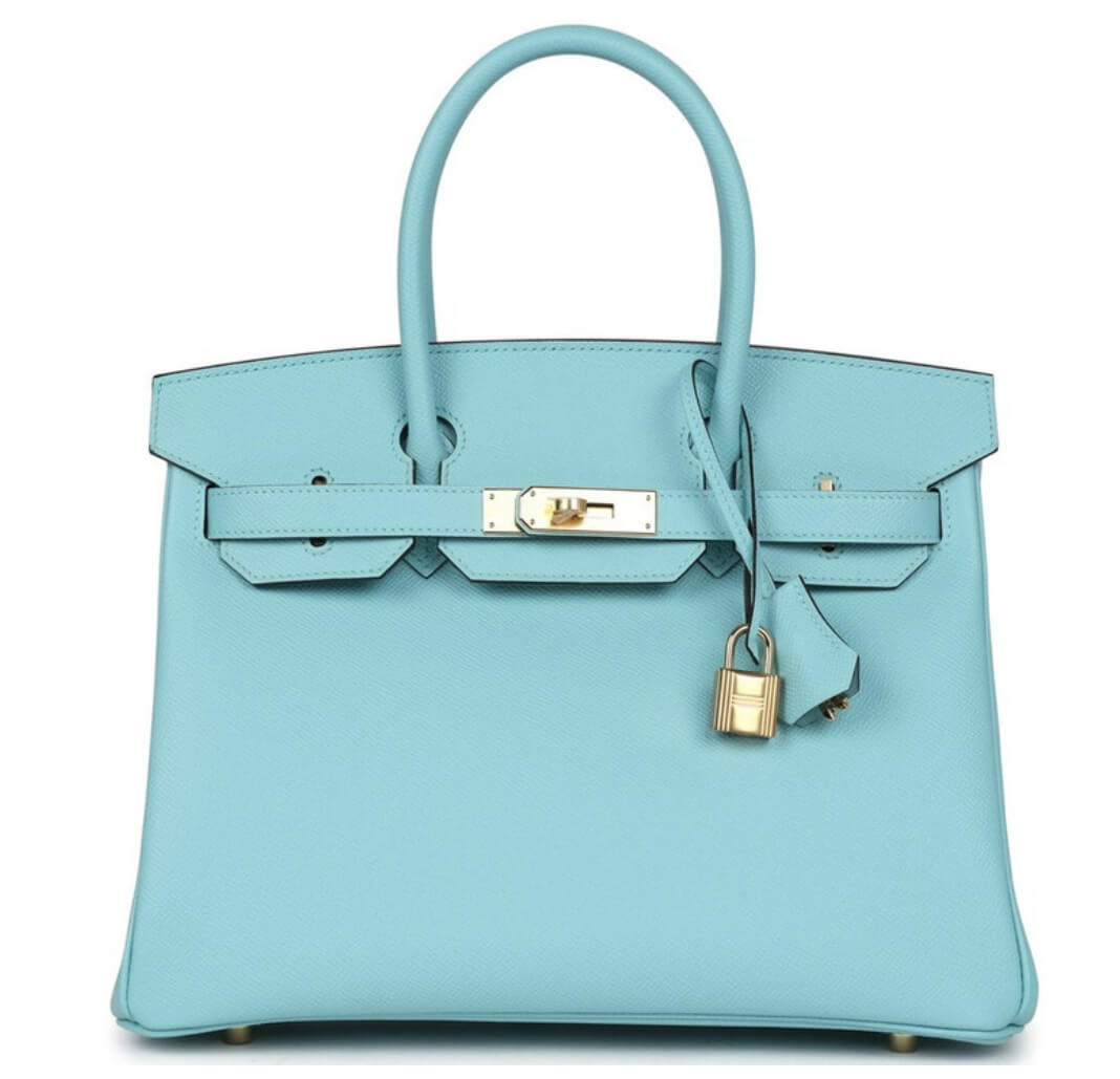 Hermès Birkin30 Macaron Blue  Epsom&Gold Hardware