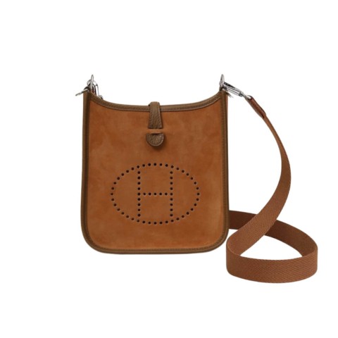 Hermès Mini Evelye Gold Suede/Clemence