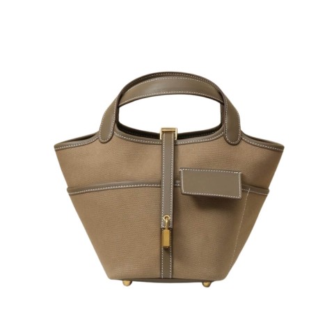 Hermès Picotin Lock18 Cargo/Canvas/Swift&Gold
