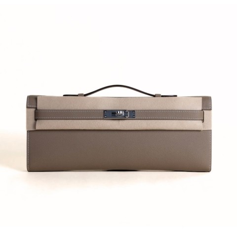 Hermès Kelly Cut Etoupe Epsom& Palladium Hardware