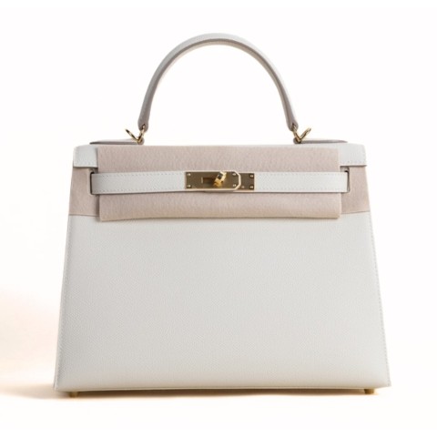Hermès Kelly 28 Craie Epsom & Gold Hardware