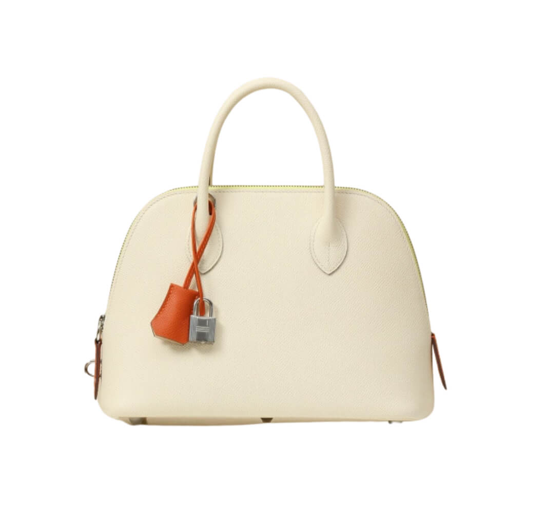 Hermès Bolide 25 Nata, Lime & Cuivre
