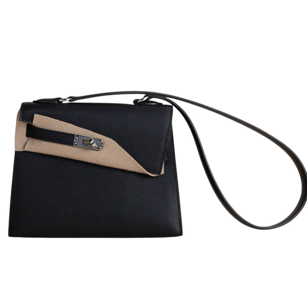 Hermès Kelly Disorder Noir Epsom& Palladium Hardware