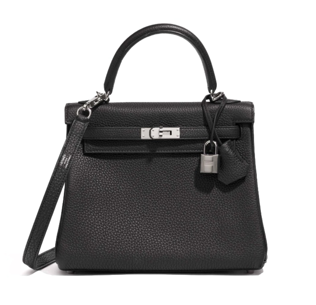 Hermès Kelly25 Noir Togo&Palladium Hardware