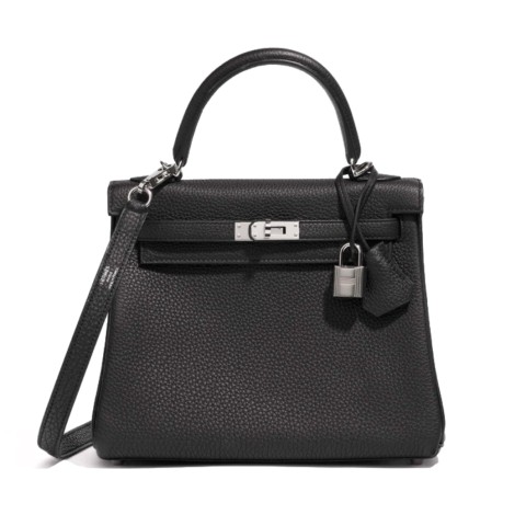 Hermès Kelly25 Noir Togo&Palladium Hardware