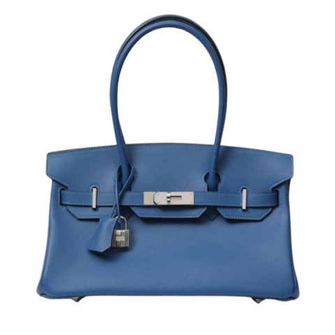 Hermès Shoulder Birkin29  Blue France Evergrain&Palladium Hardware