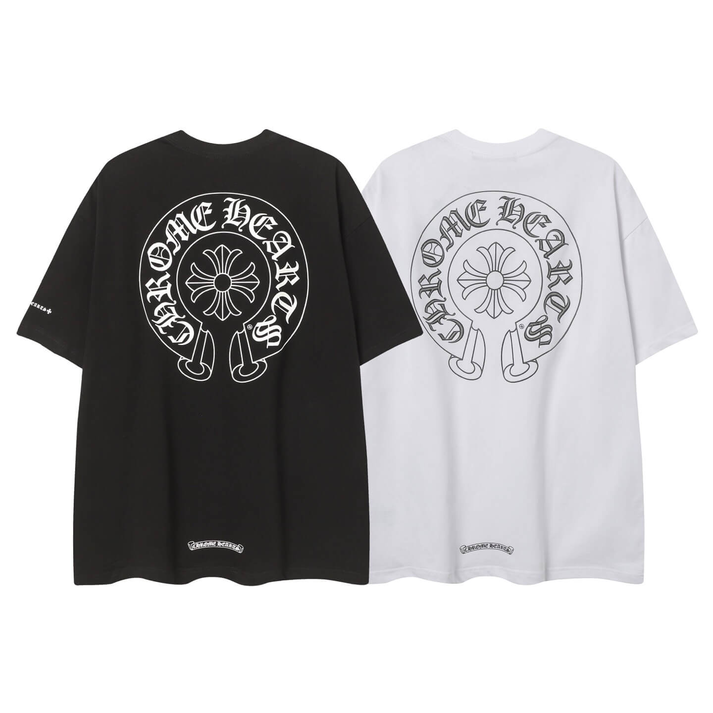 Chrome Hearts Classic Horseshoe Cross Arch Print Short Sleeve T-shirt