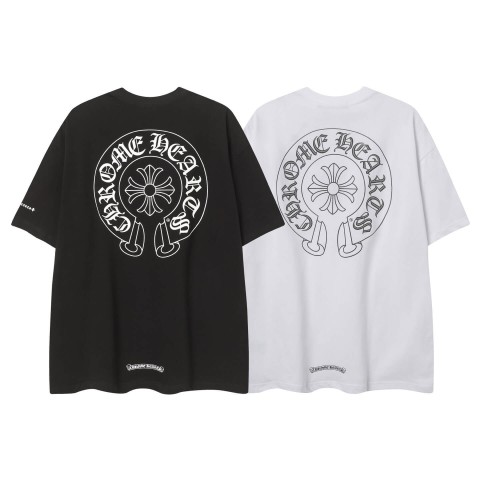Chrome Hearts Classic Horseshoe Cross Arch Print Short Sleeve T-shirt
