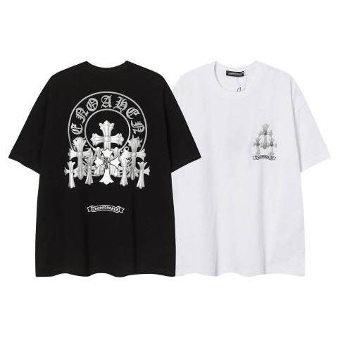 Chrome Hearts Short Sleeve T-shirt with 3D Cross Graphic Print